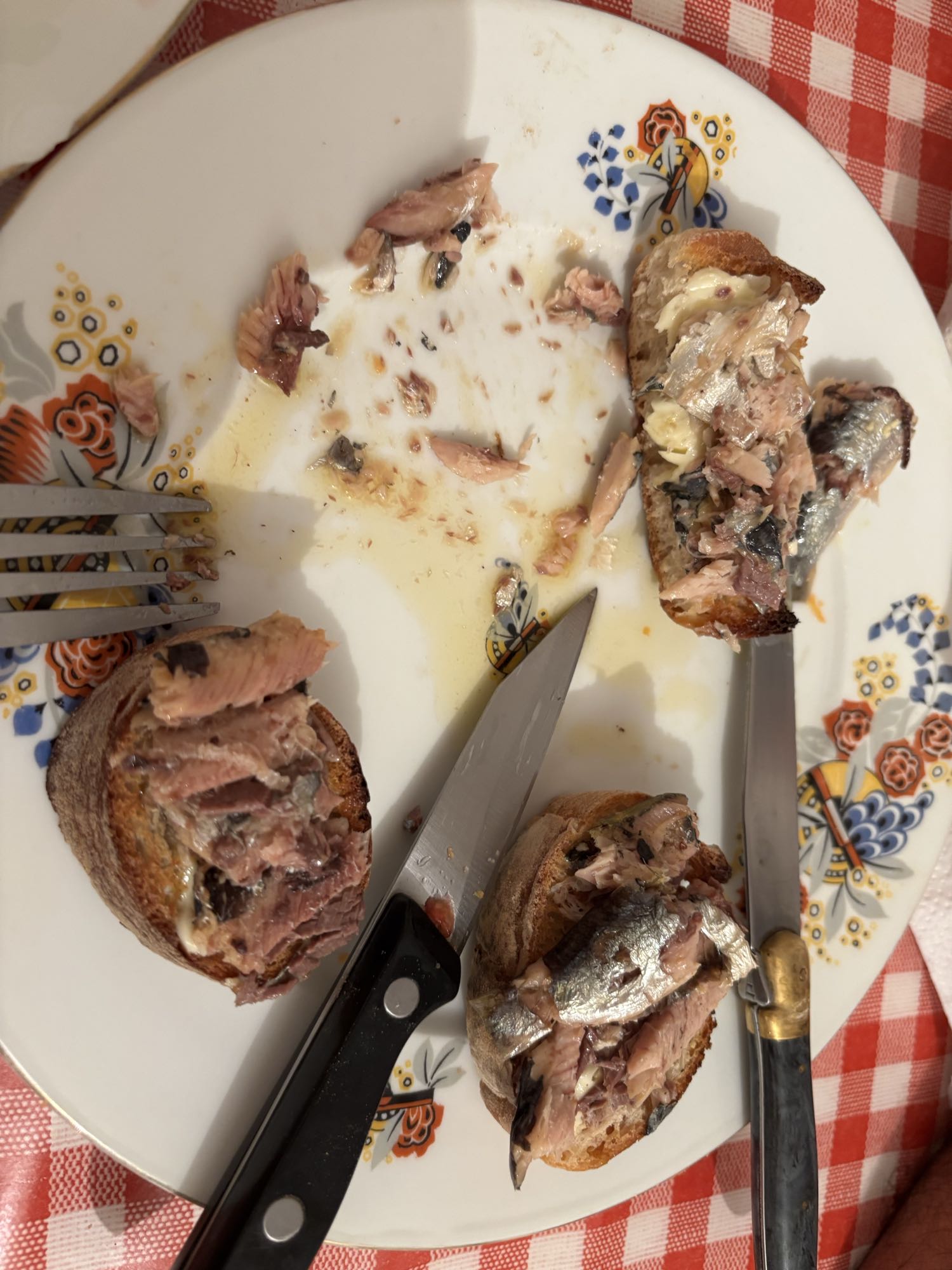 Tartines sardines beurre