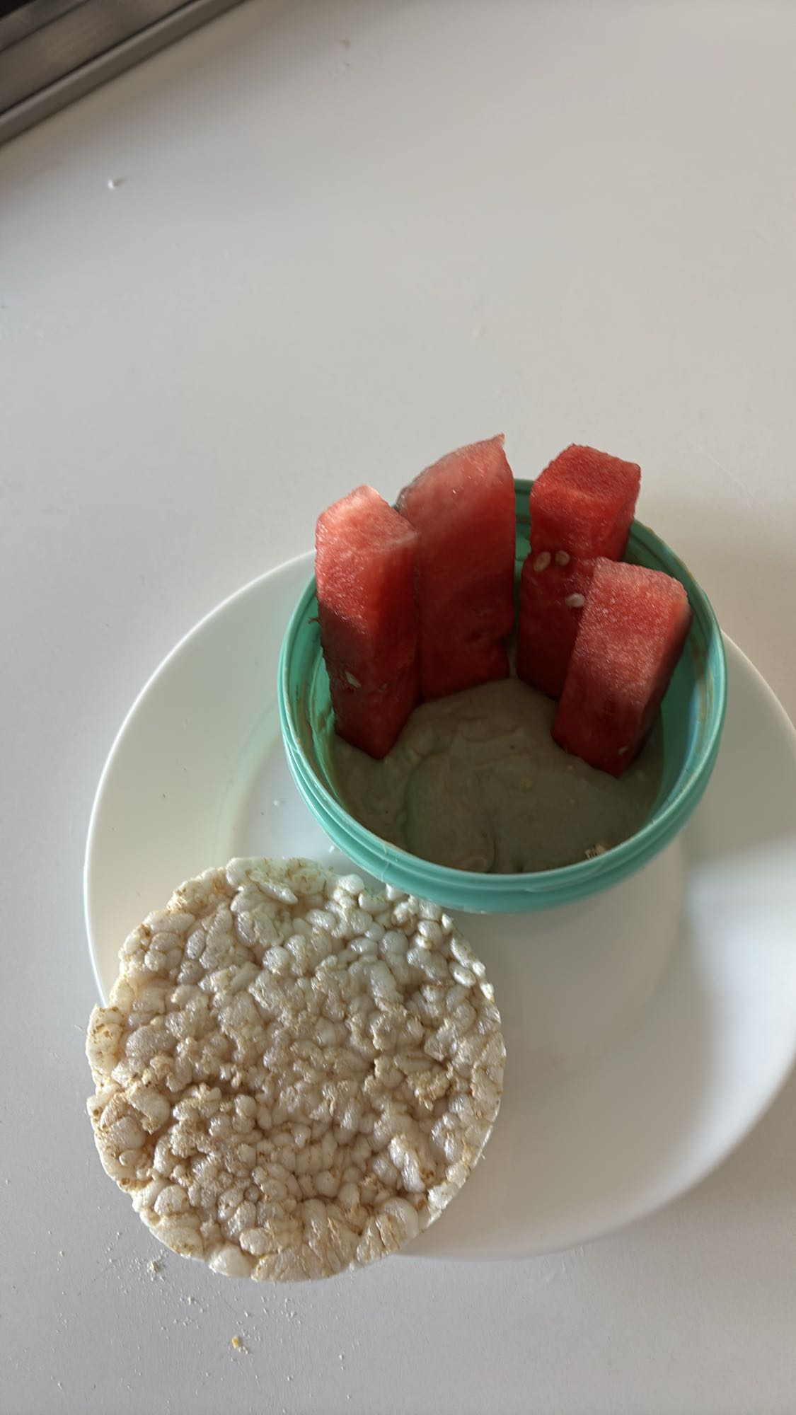 Gâteau riz et pastèque