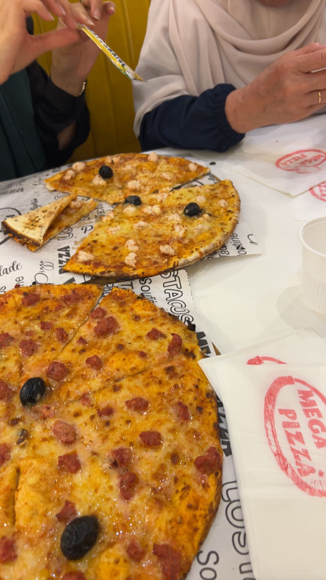 Pizza mix viande et crevettes