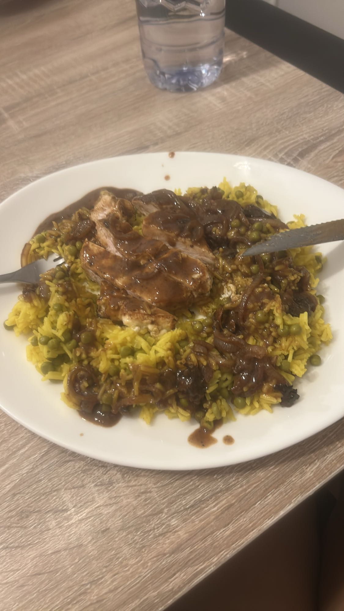 Poulet au riz et légumes