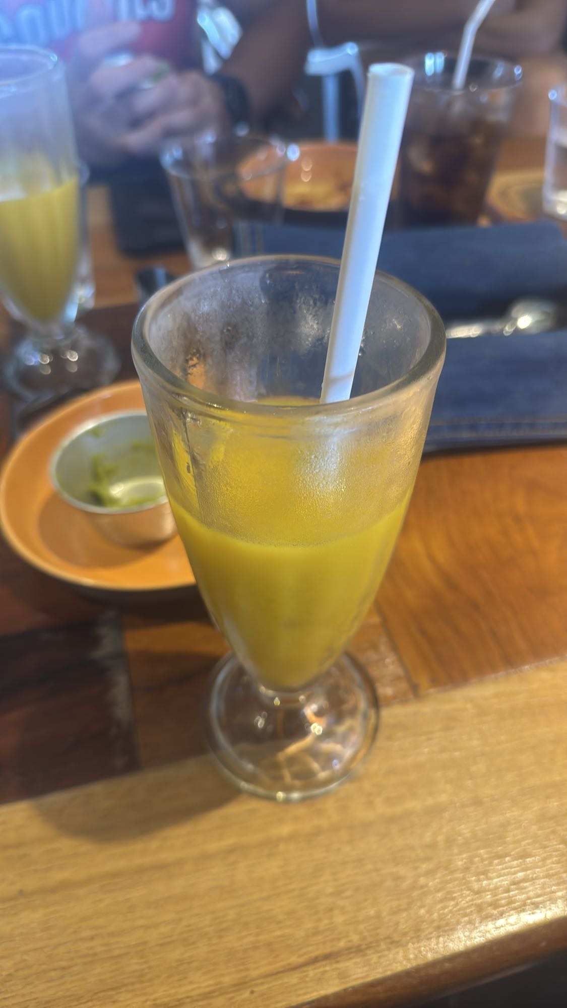 Mango juice glass