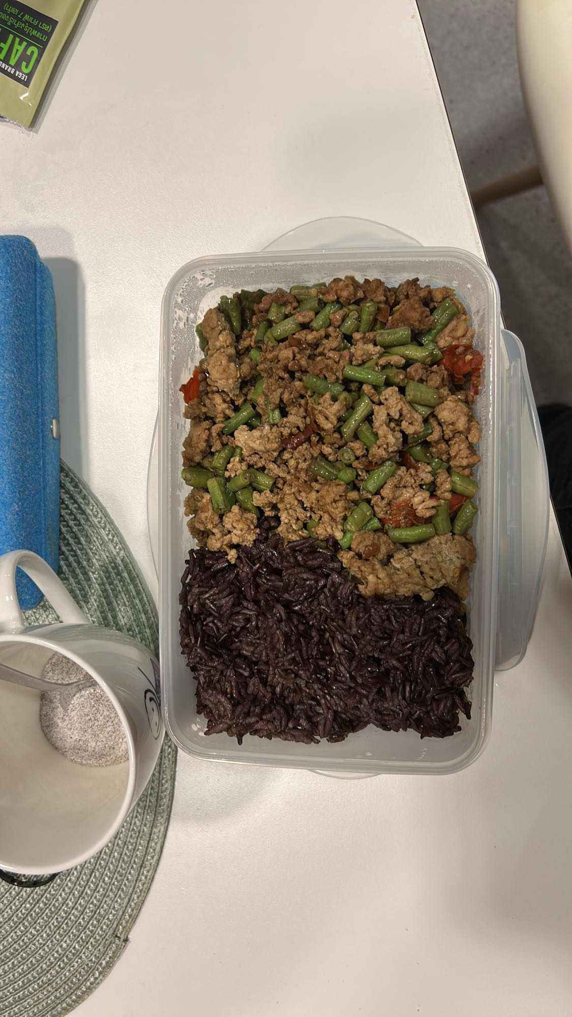 Svart ris med kjøttdeig