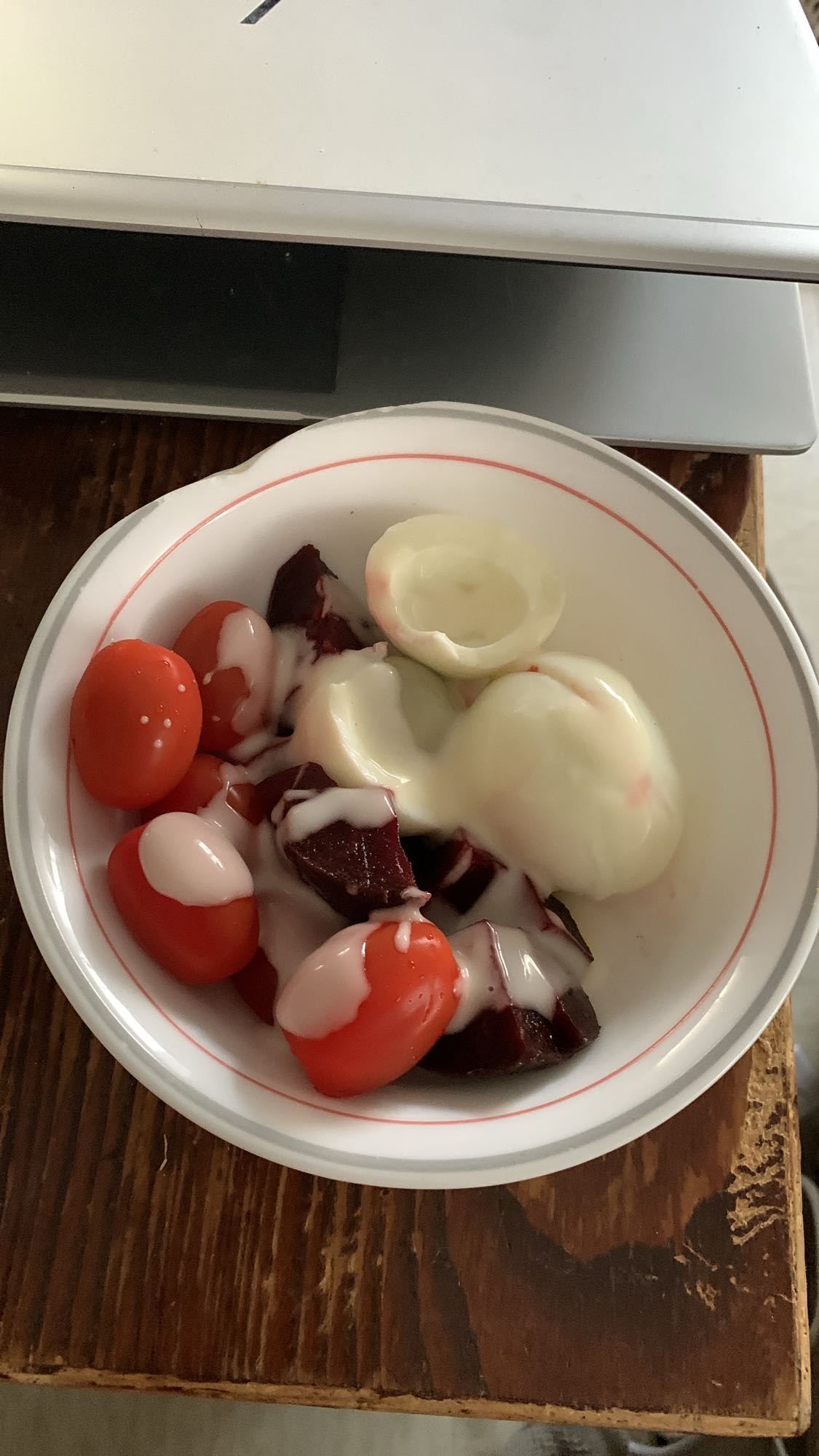 Salade œuf betterave