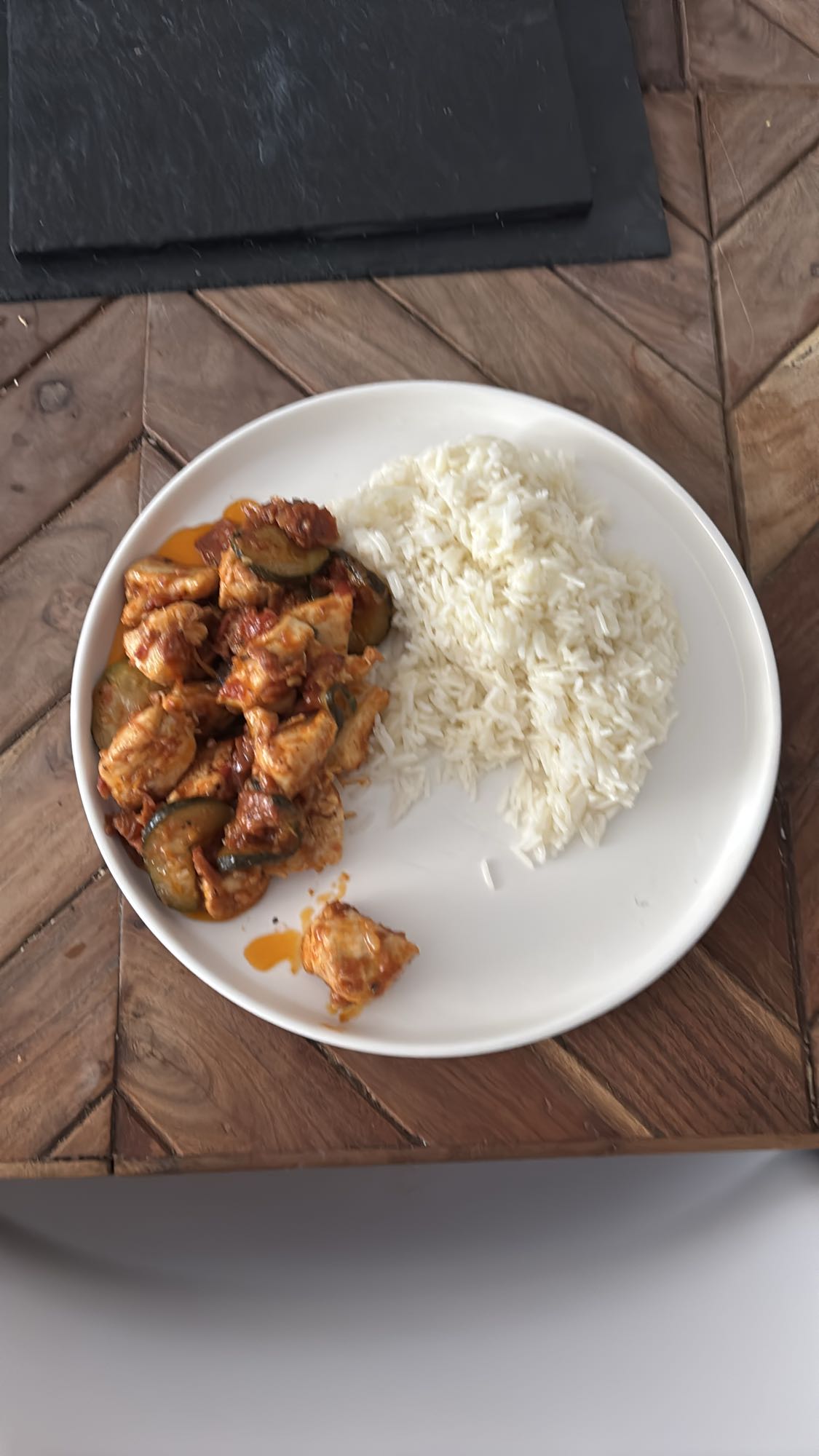 Poulet aux légumes et riz