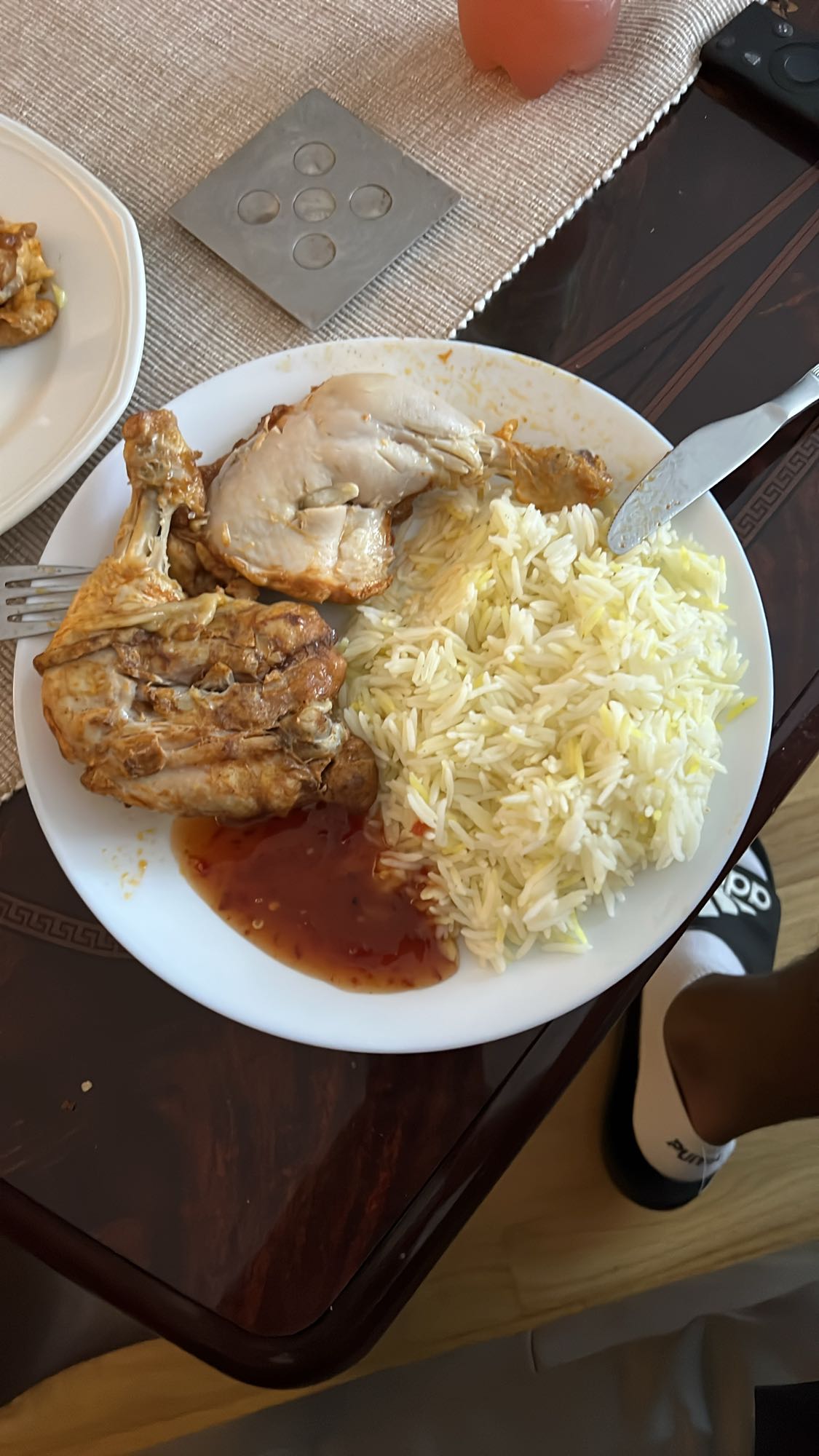 Kyckling med ris och sås