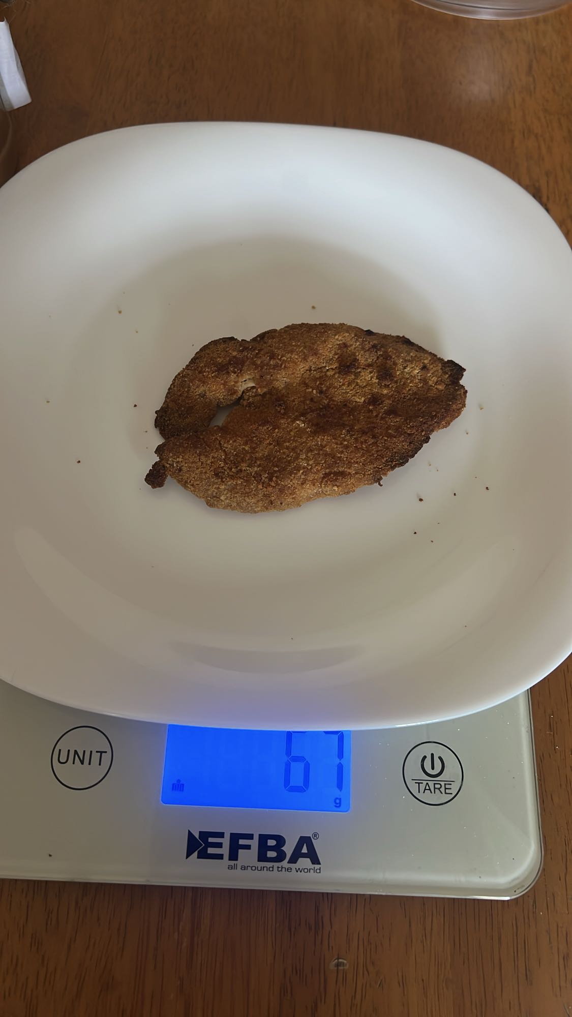 Breaded chicken escalope