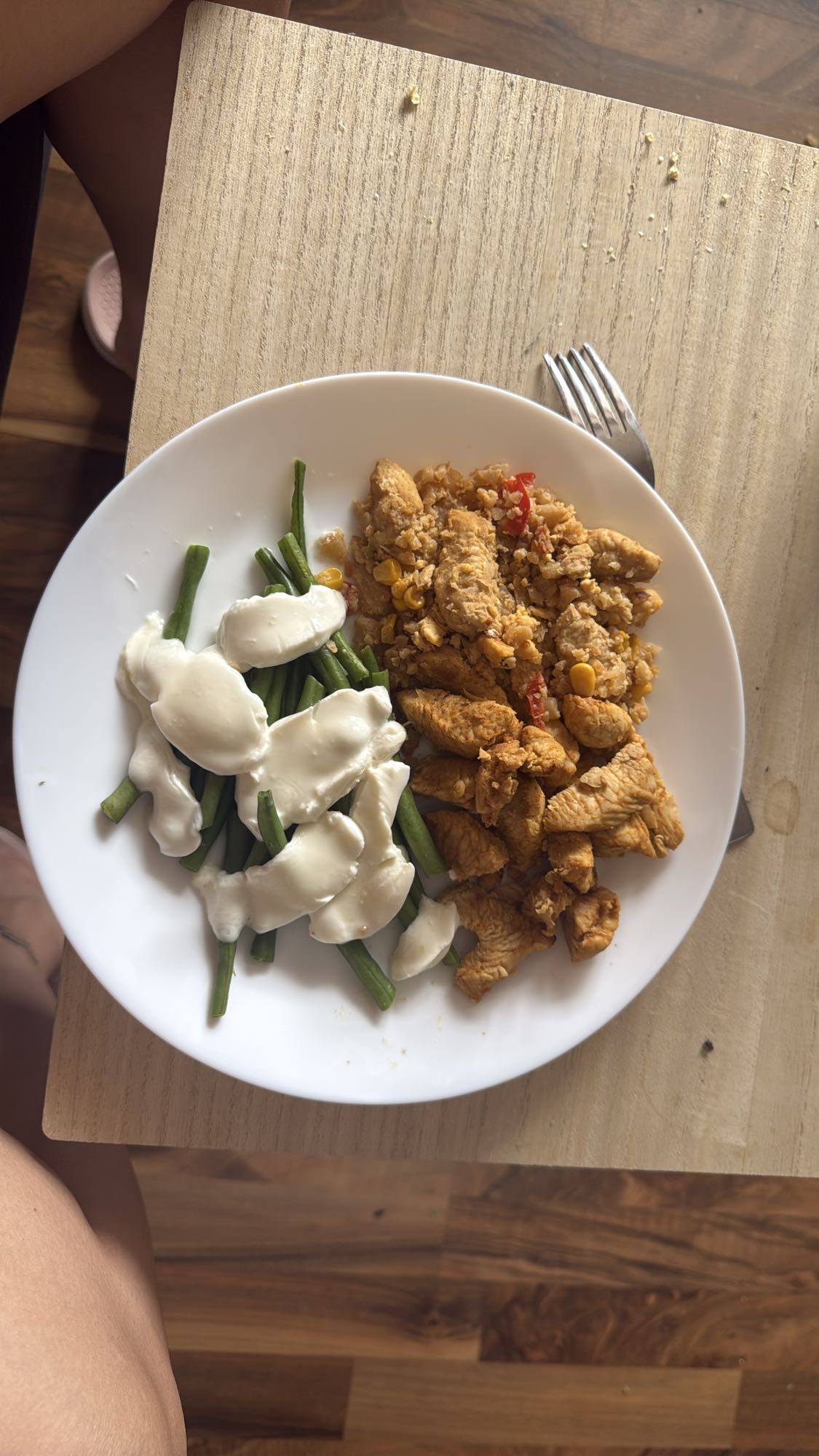 Pollo con judías verdes