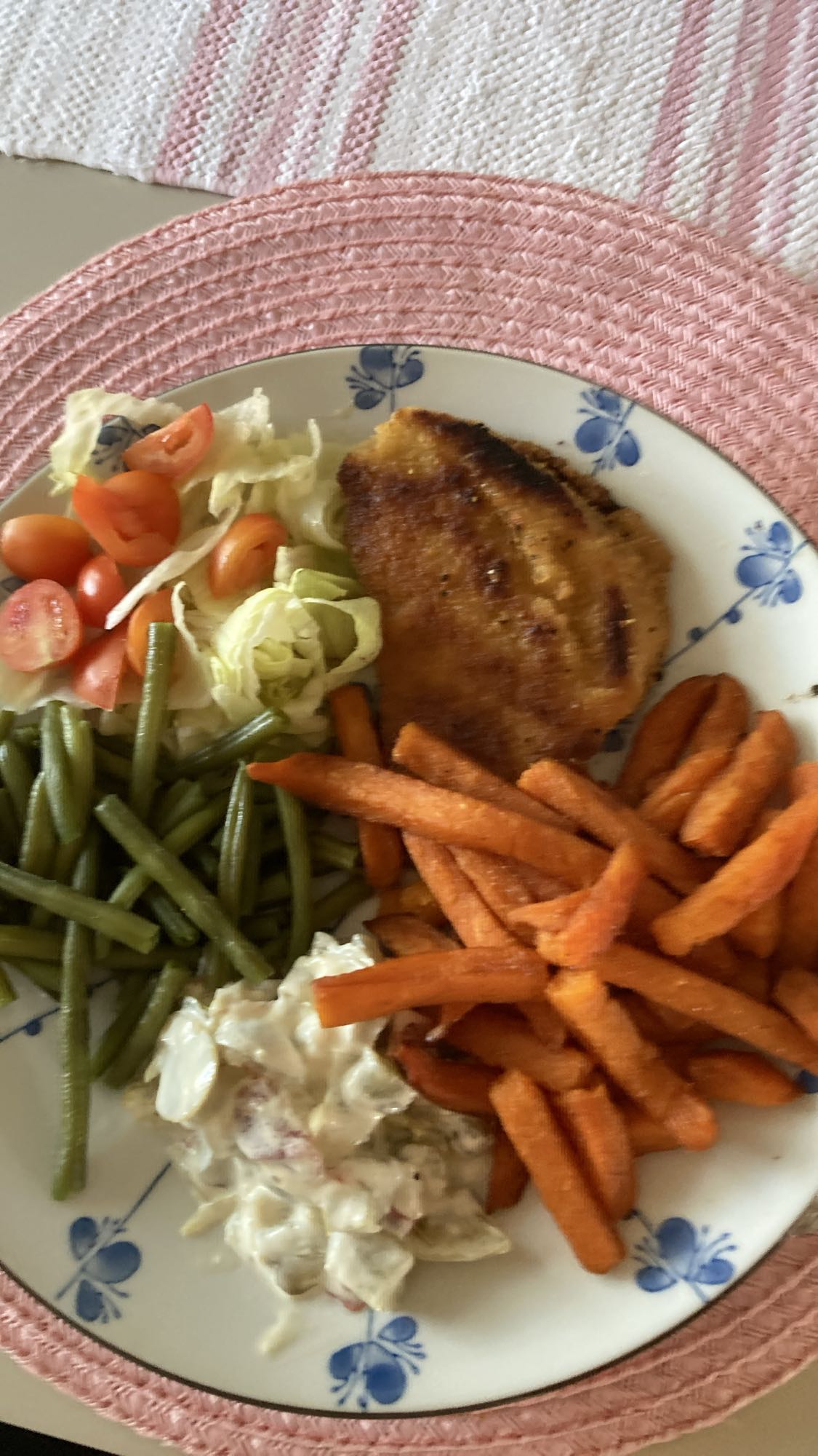 Panerad kycklingtallrik