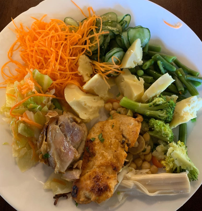 Prato saudável com frango