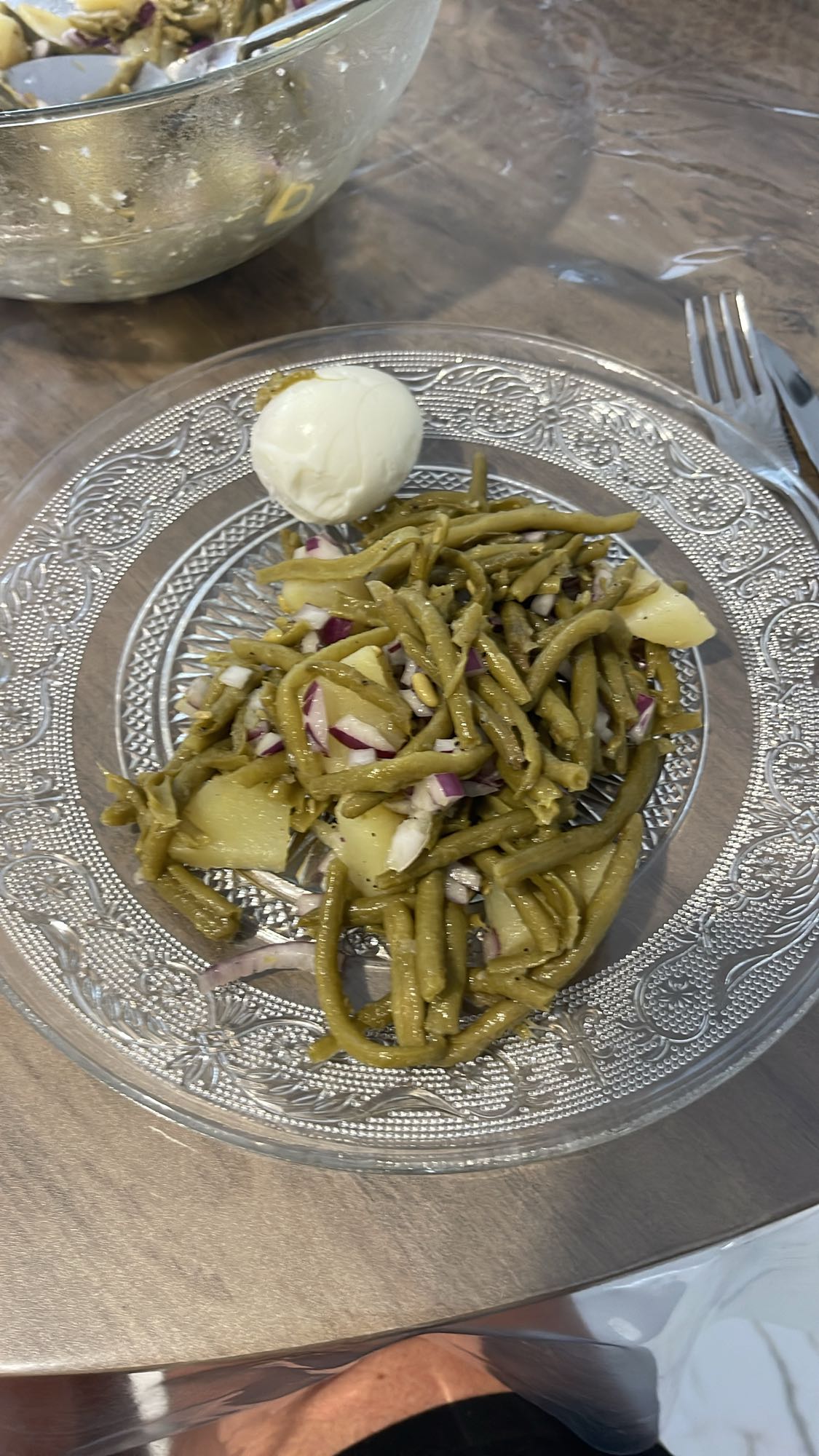 Salade haricots œuf