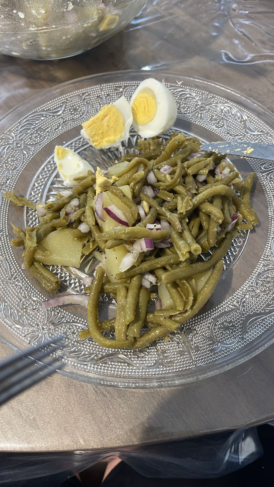 Salade haricots œufs