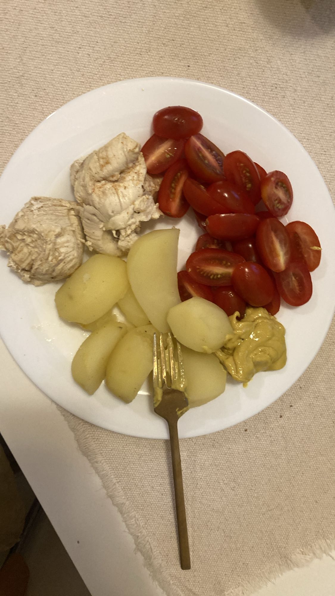 Chicken Potato Tomato Plate