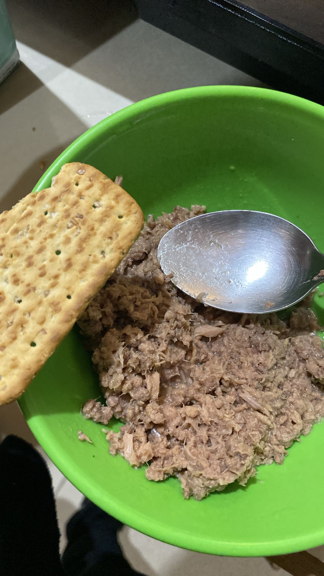 Atún con galleta salada