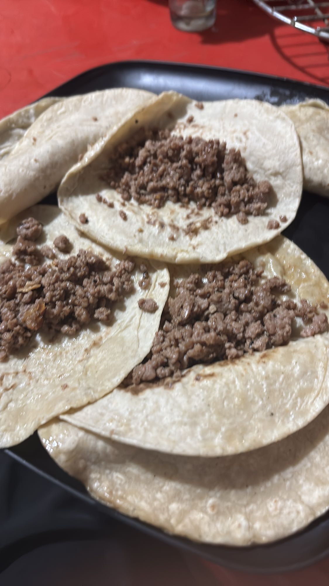 tacos de carne molida