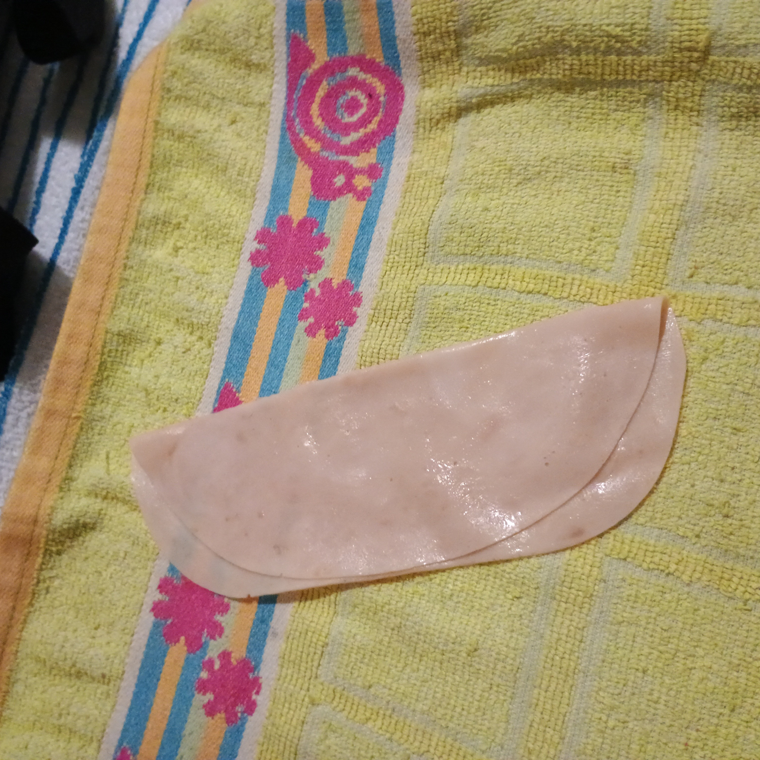 Jamón de pavo doblado