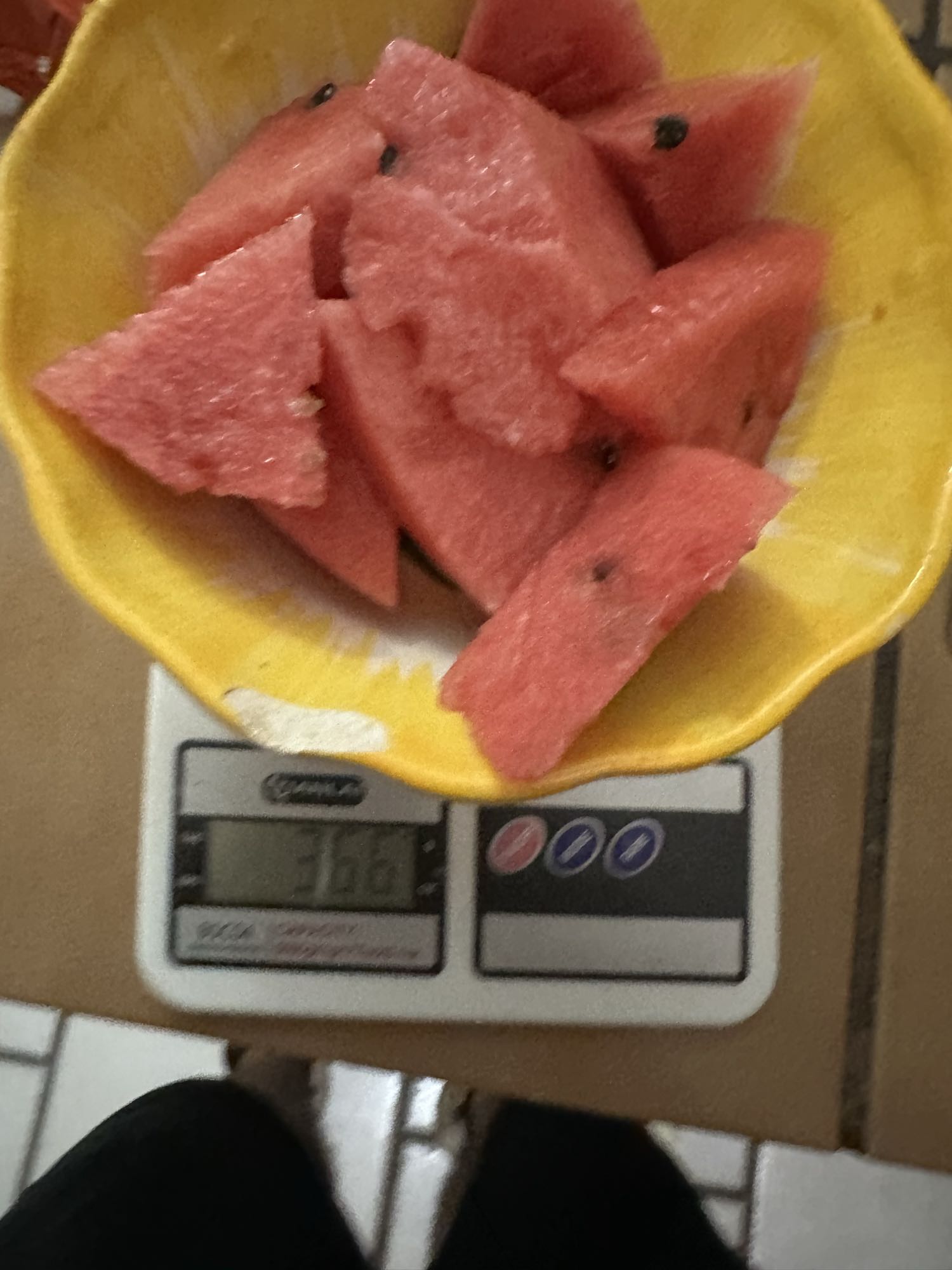 Sandía fresca en trozos