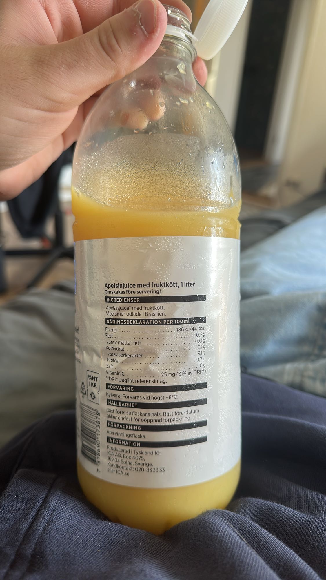 Apelsinjuice med fruktkött