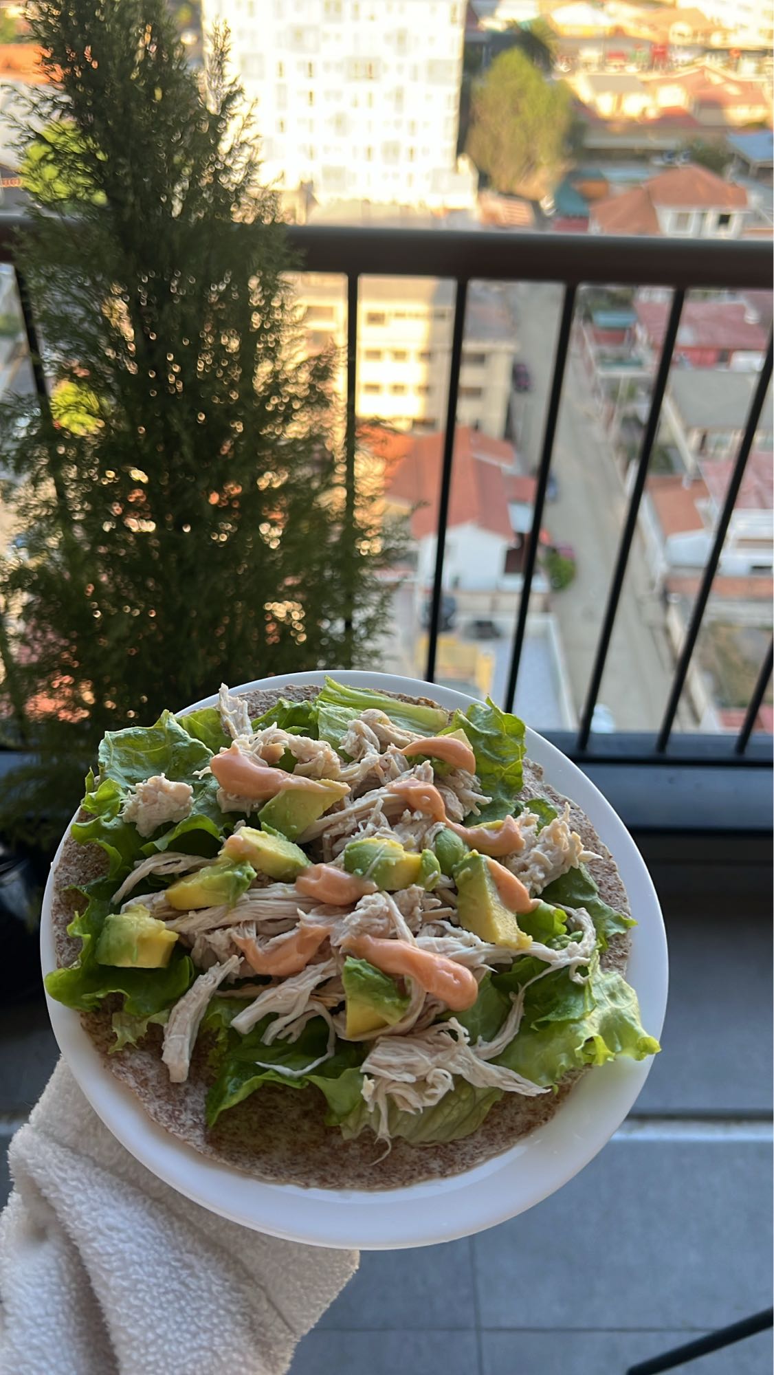 Wrap de pollo y aguacate