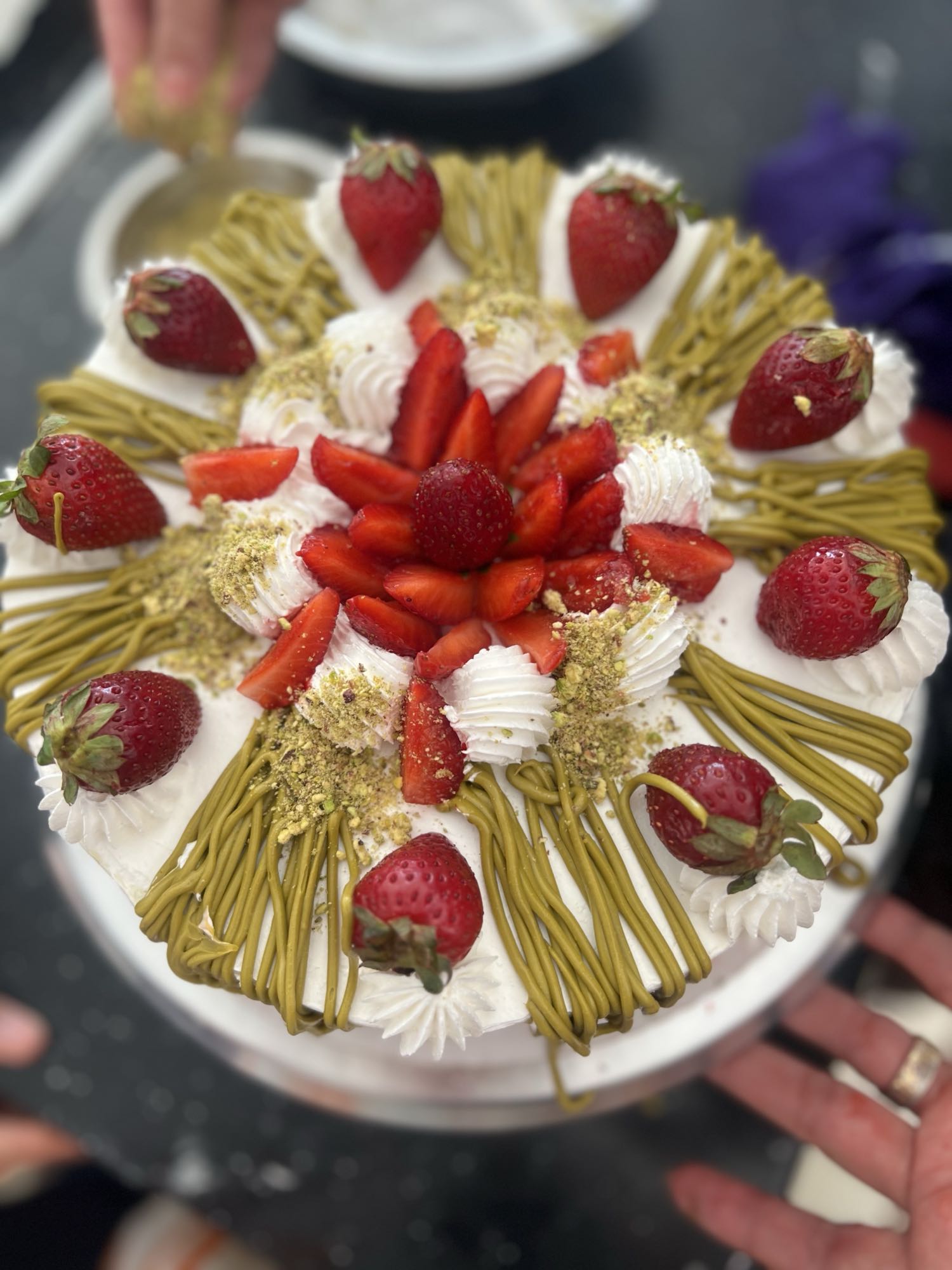 Strawberry Pistachio Cake