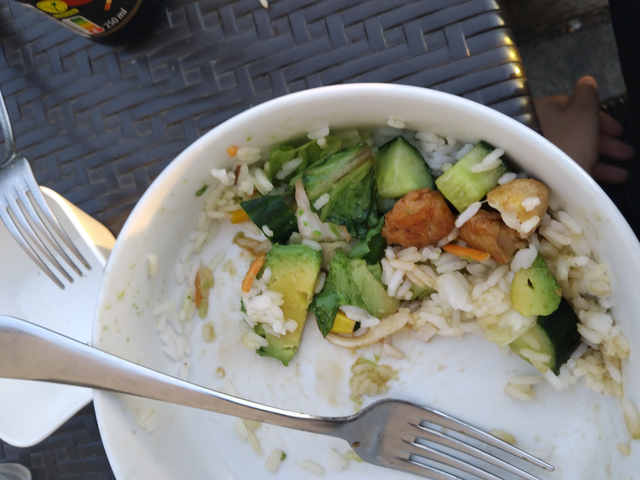 Rijst salade met kip