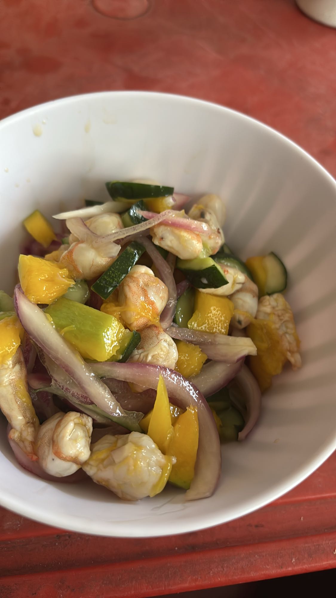 ensalada de camarones