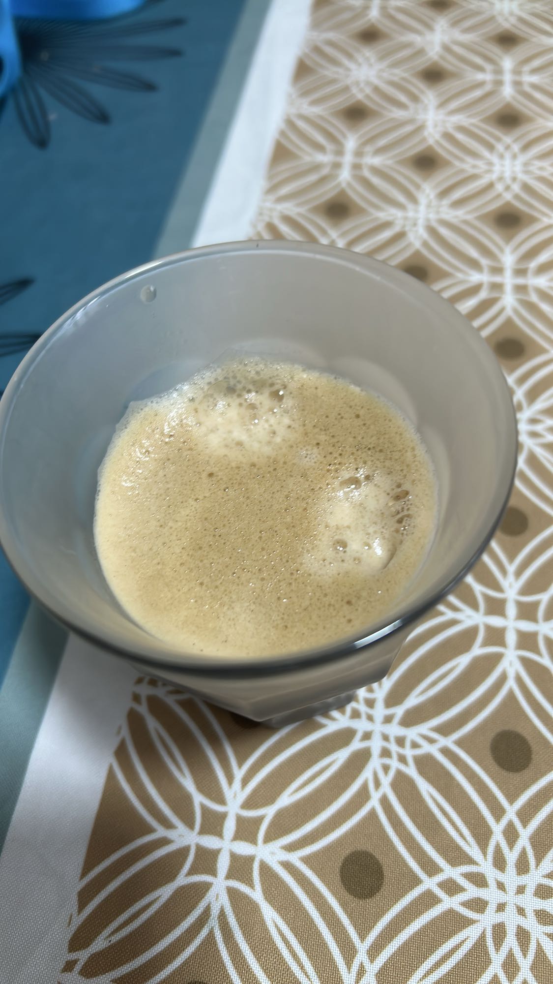 café au lait mousseux