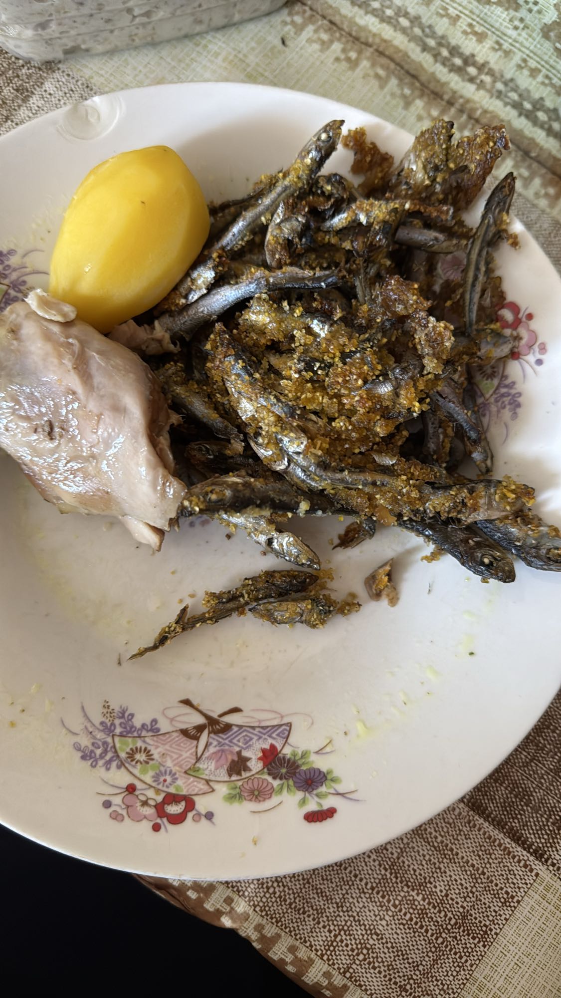 Pește prăjit cu cartof