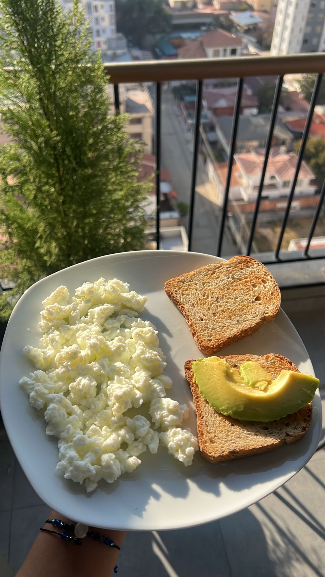 Desayuno con claras y pan