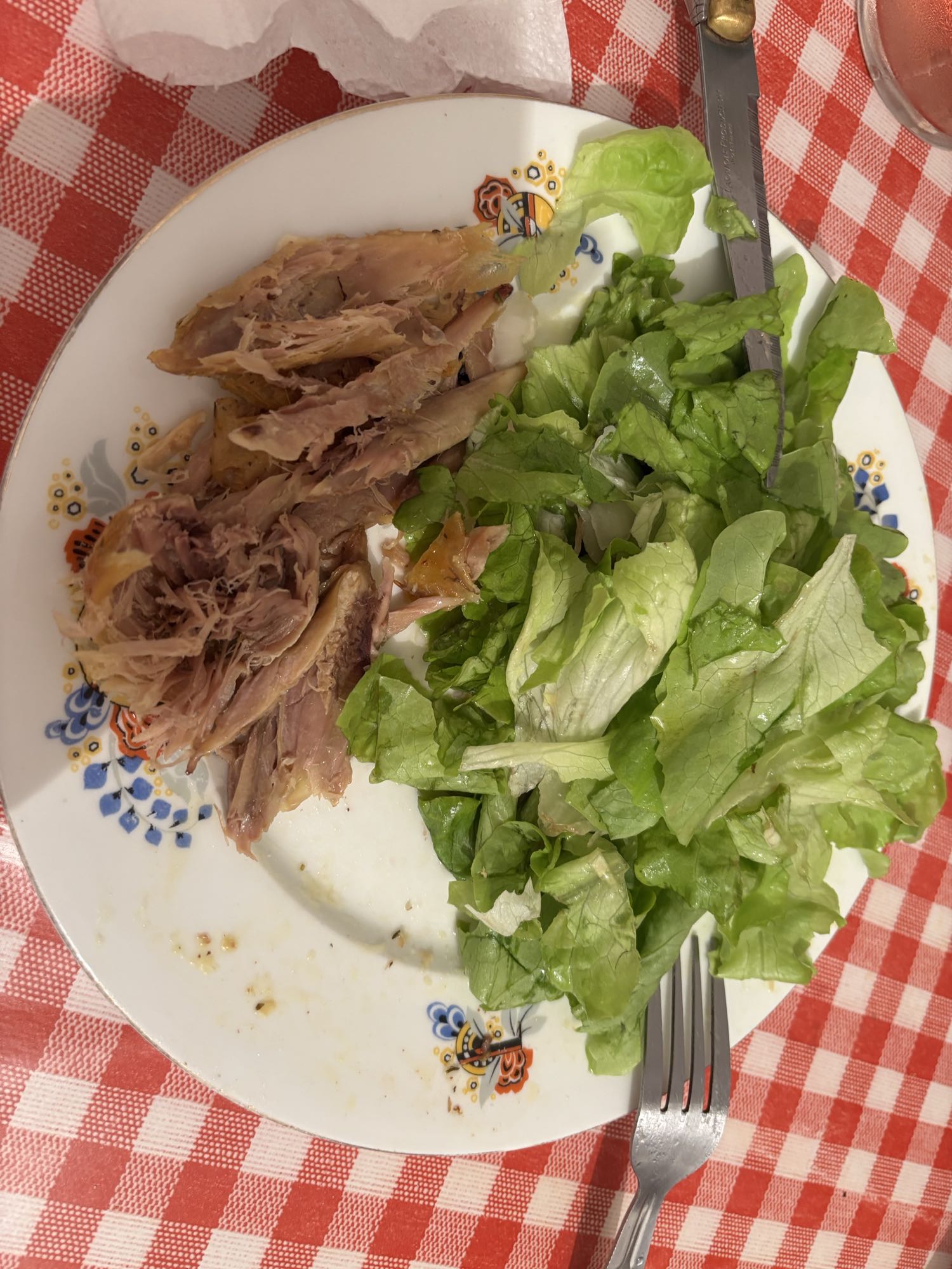 Poulet salade verte