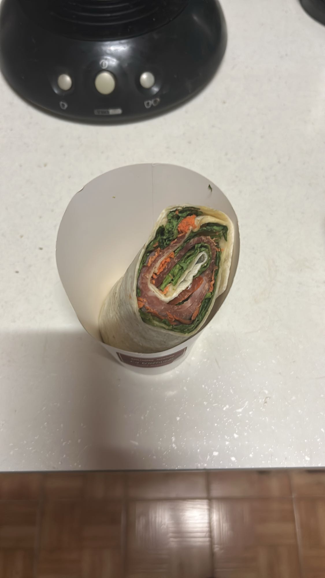 Wrap au bœuf et légumes