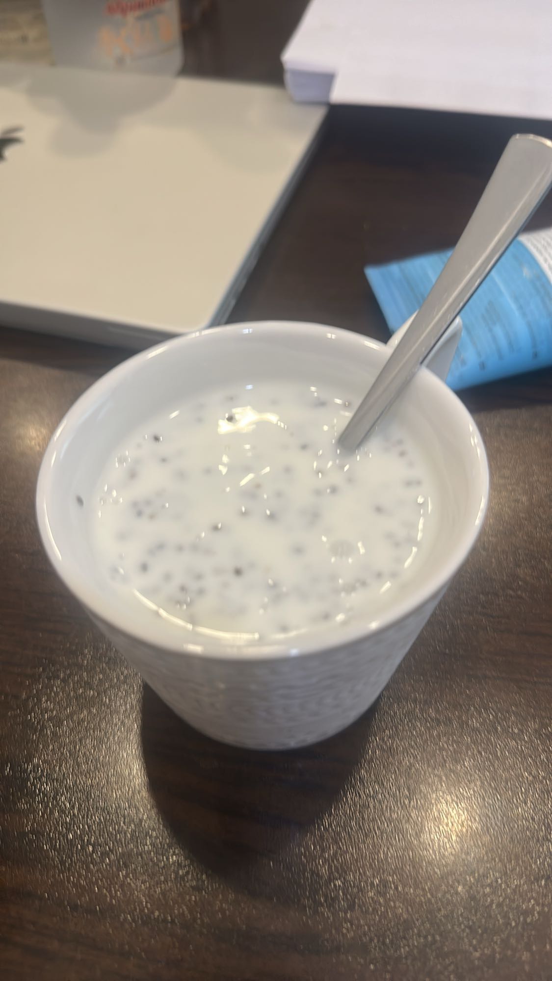 Chia seeds in milk