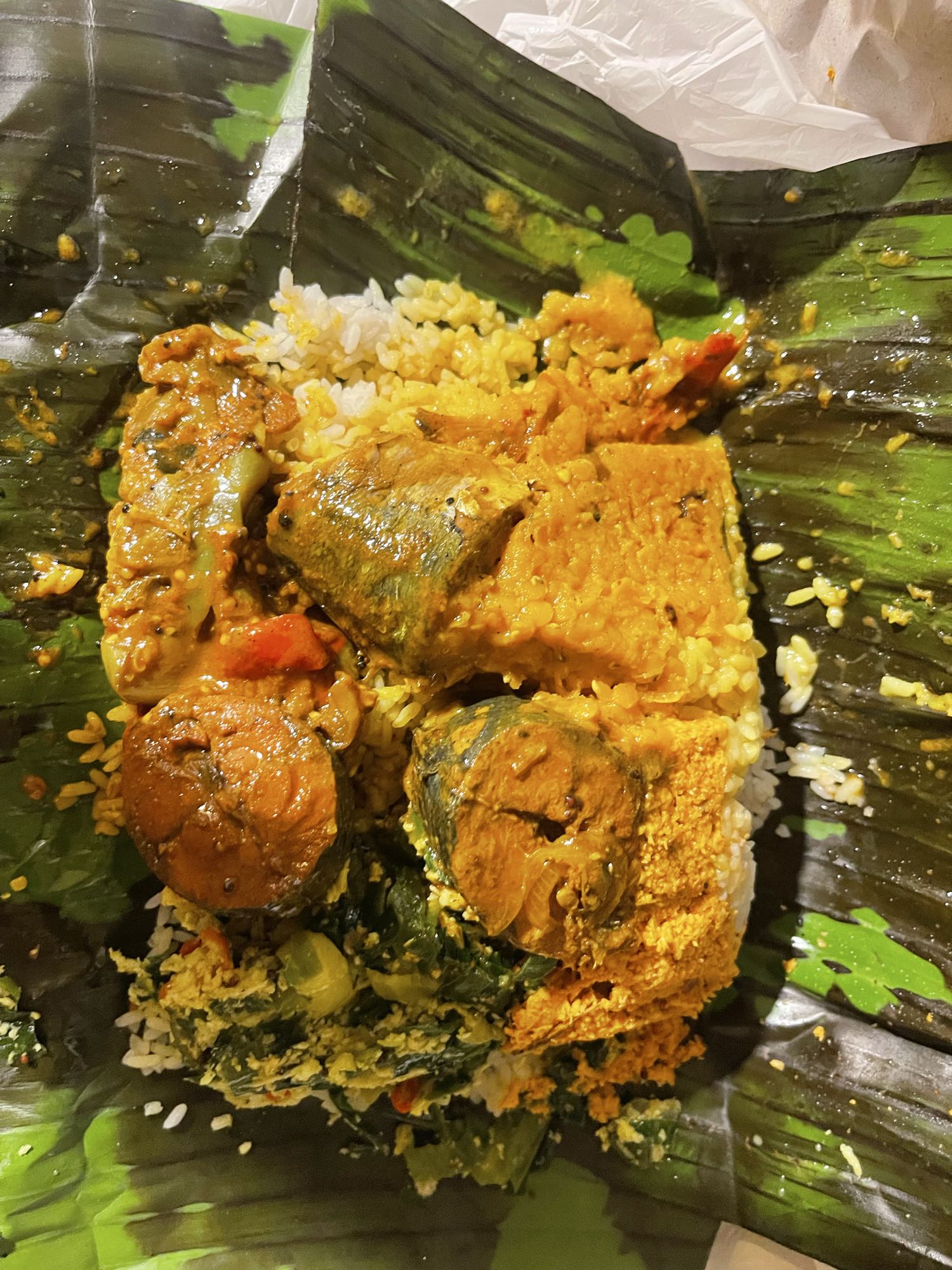 Banana Leaf Fish Curry Rice