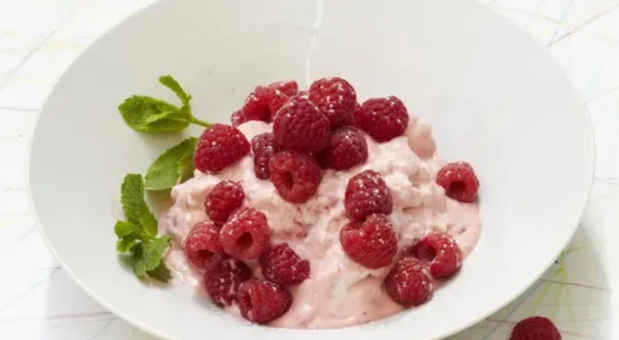 малина с творогом