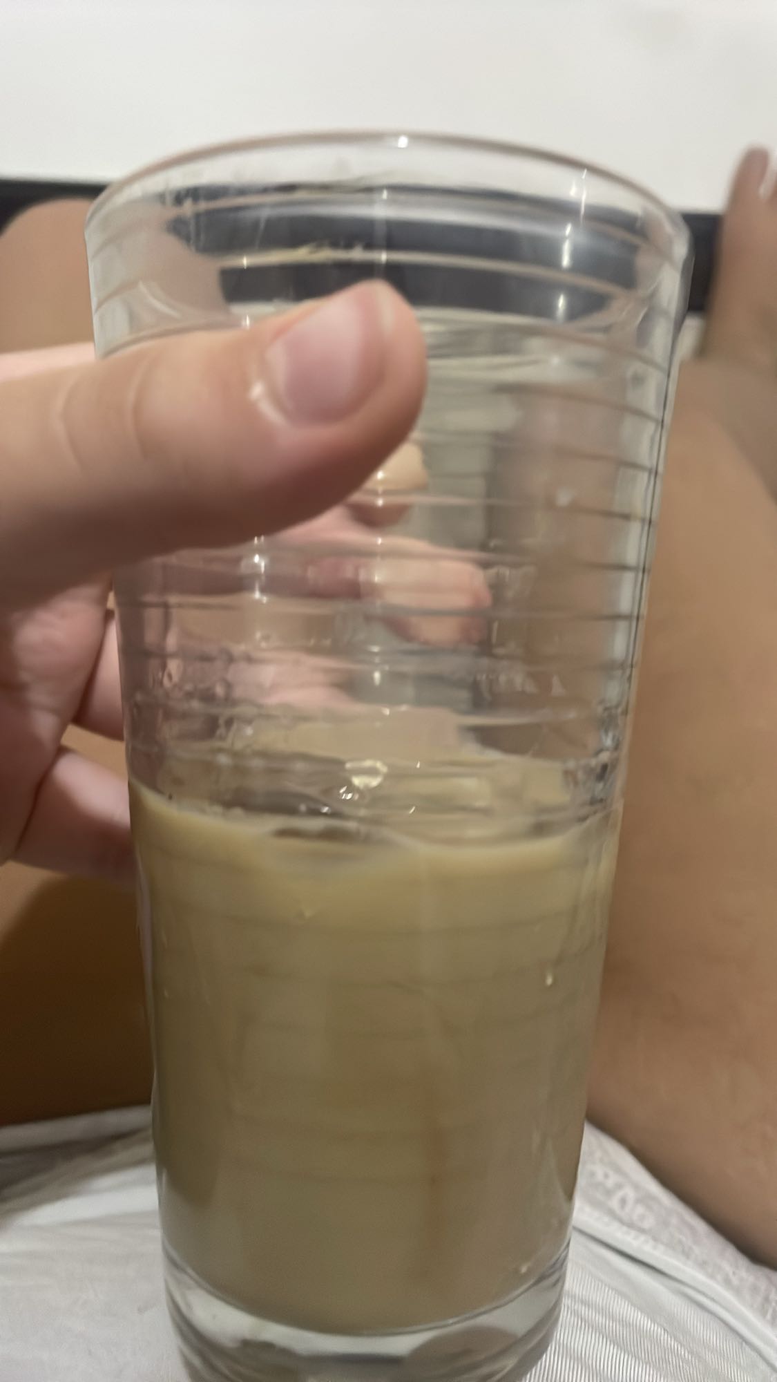 Iced milk coffee