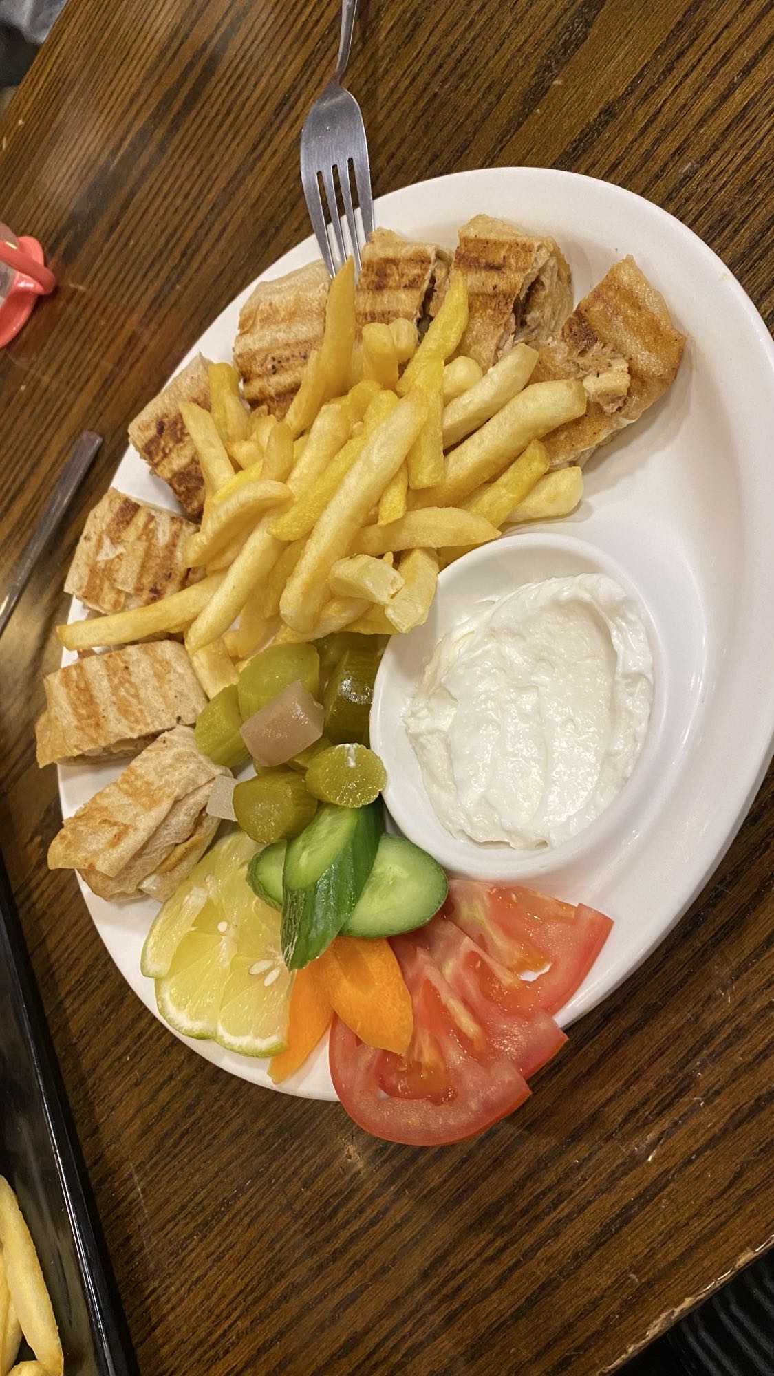 Chicken wrap plate
