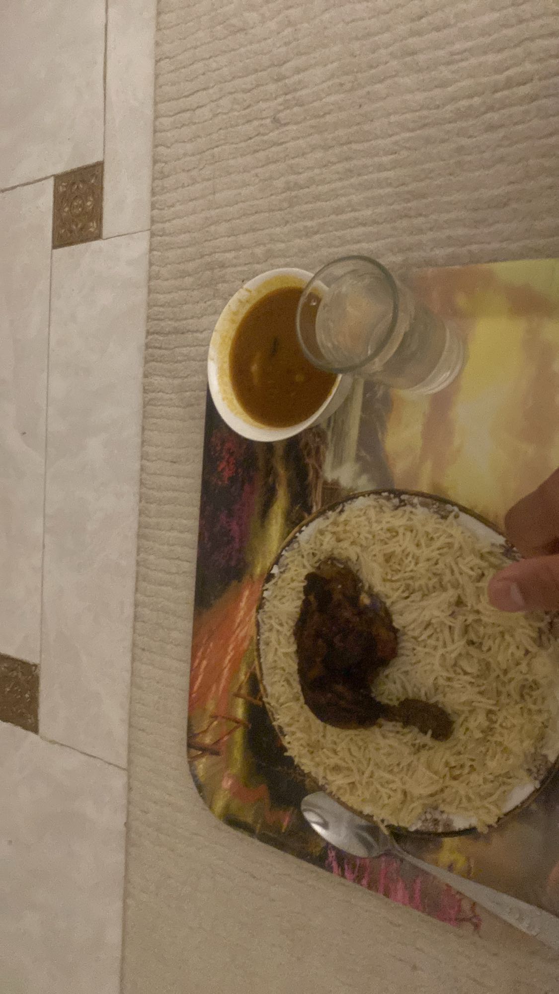 دجاج مع أرز ومرق