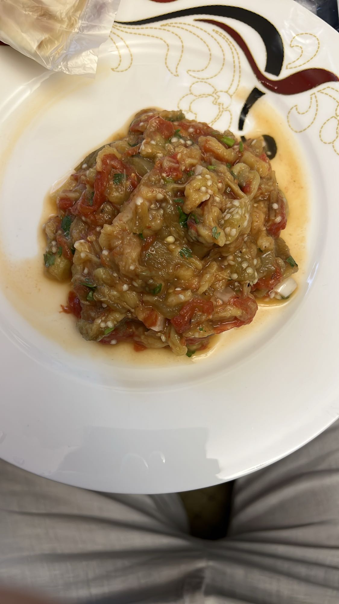 ծխեցված բադրջան աղցան