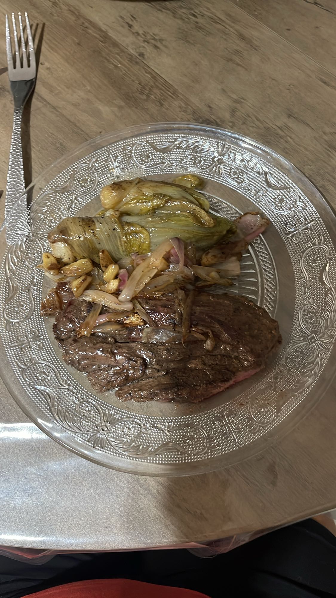 steak et légumes sautés