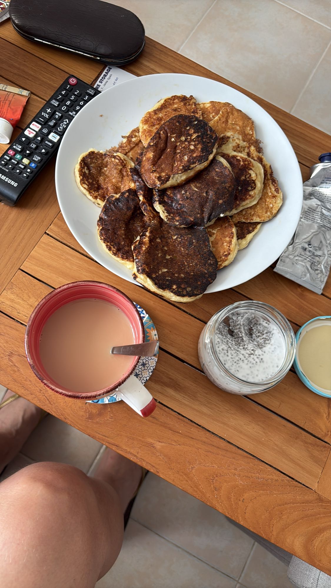 Ricotta pancake breakfast set