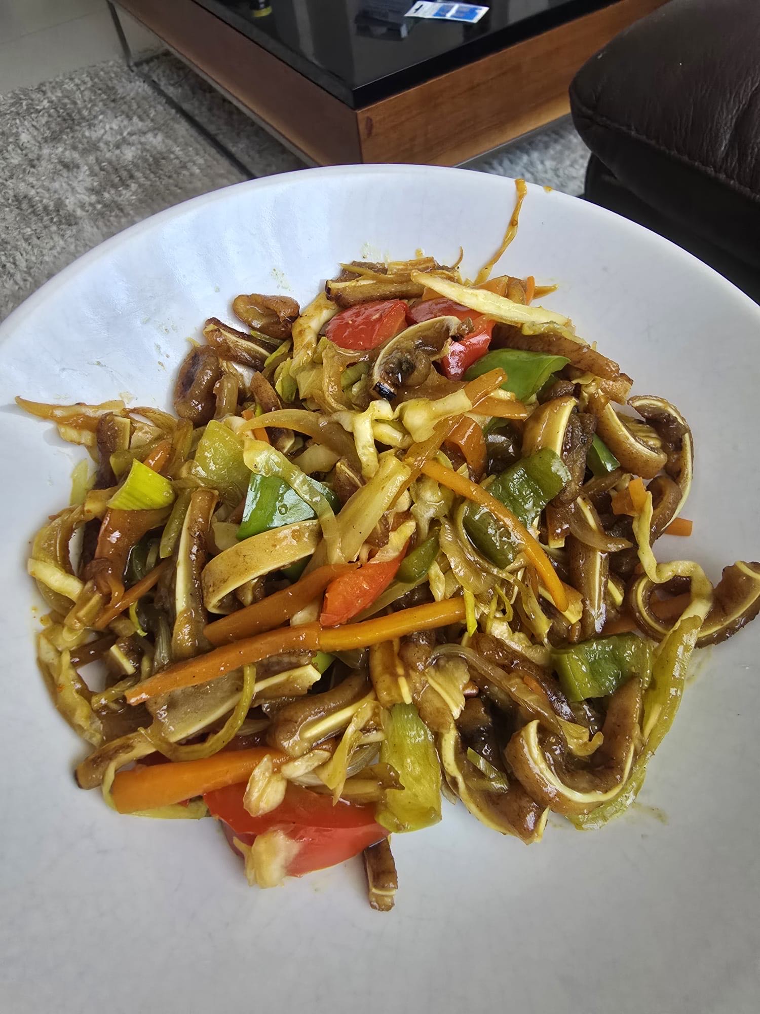 Legume sotate cu ciuperci