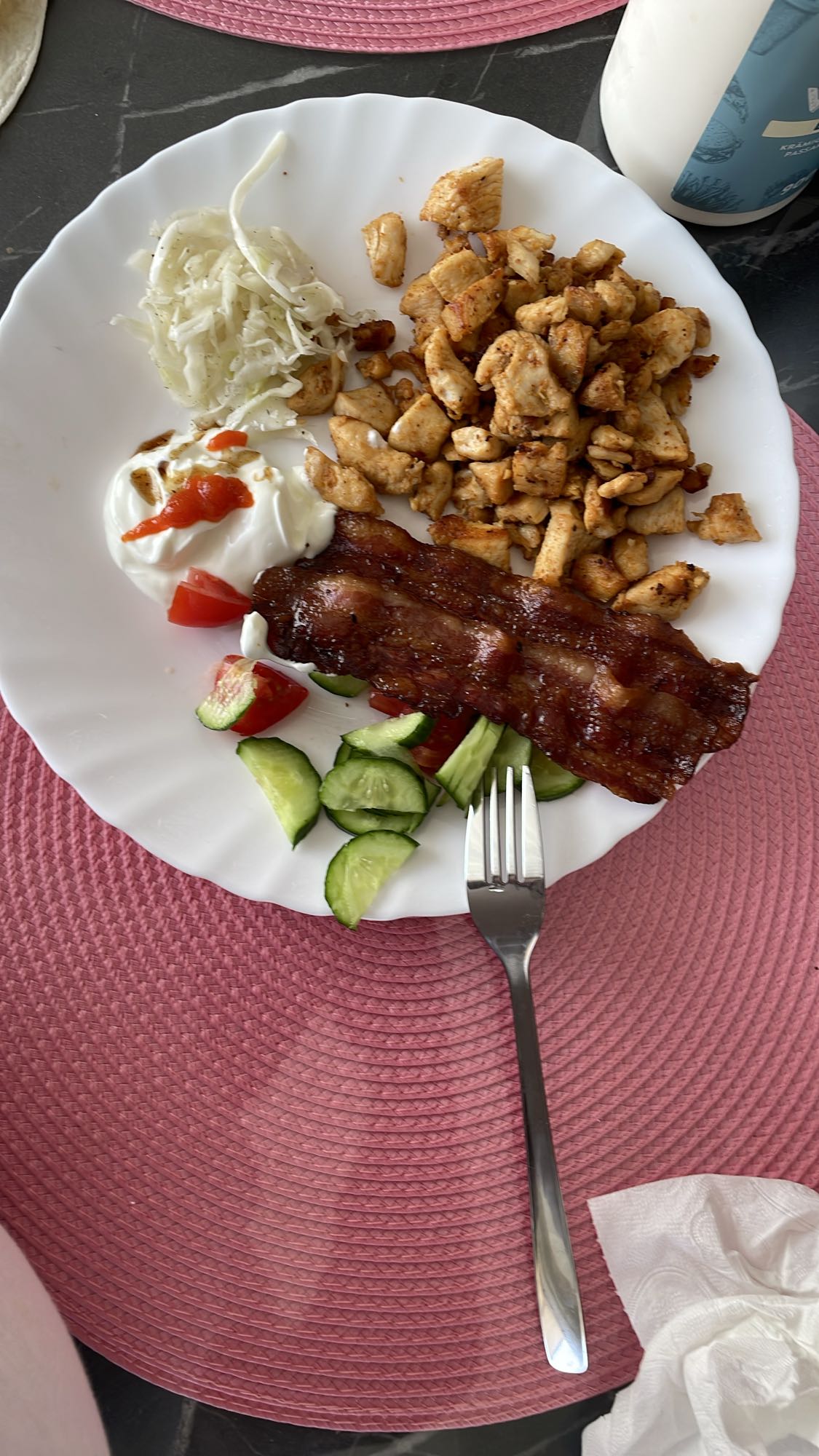 Kycklingtallrik med bacon