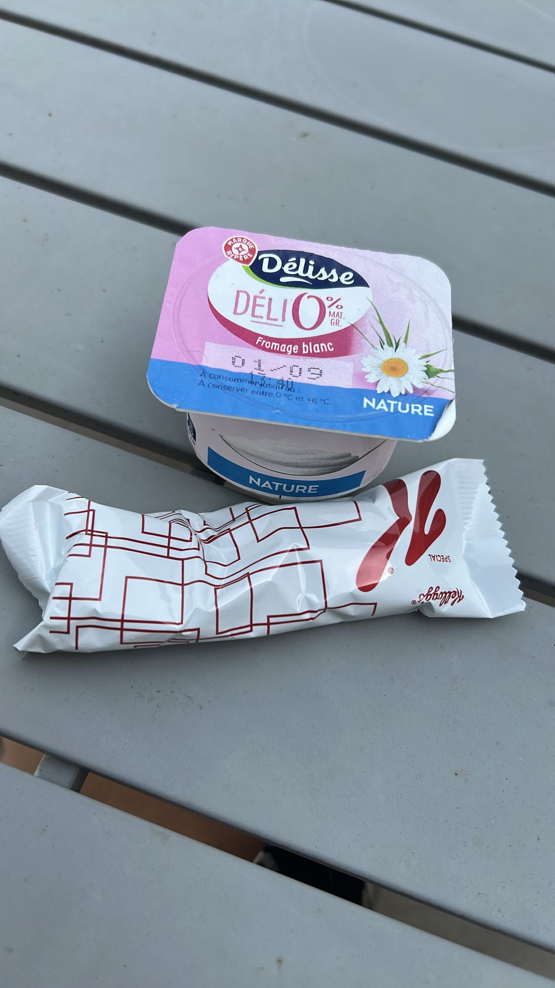 Fromage blanc et barre