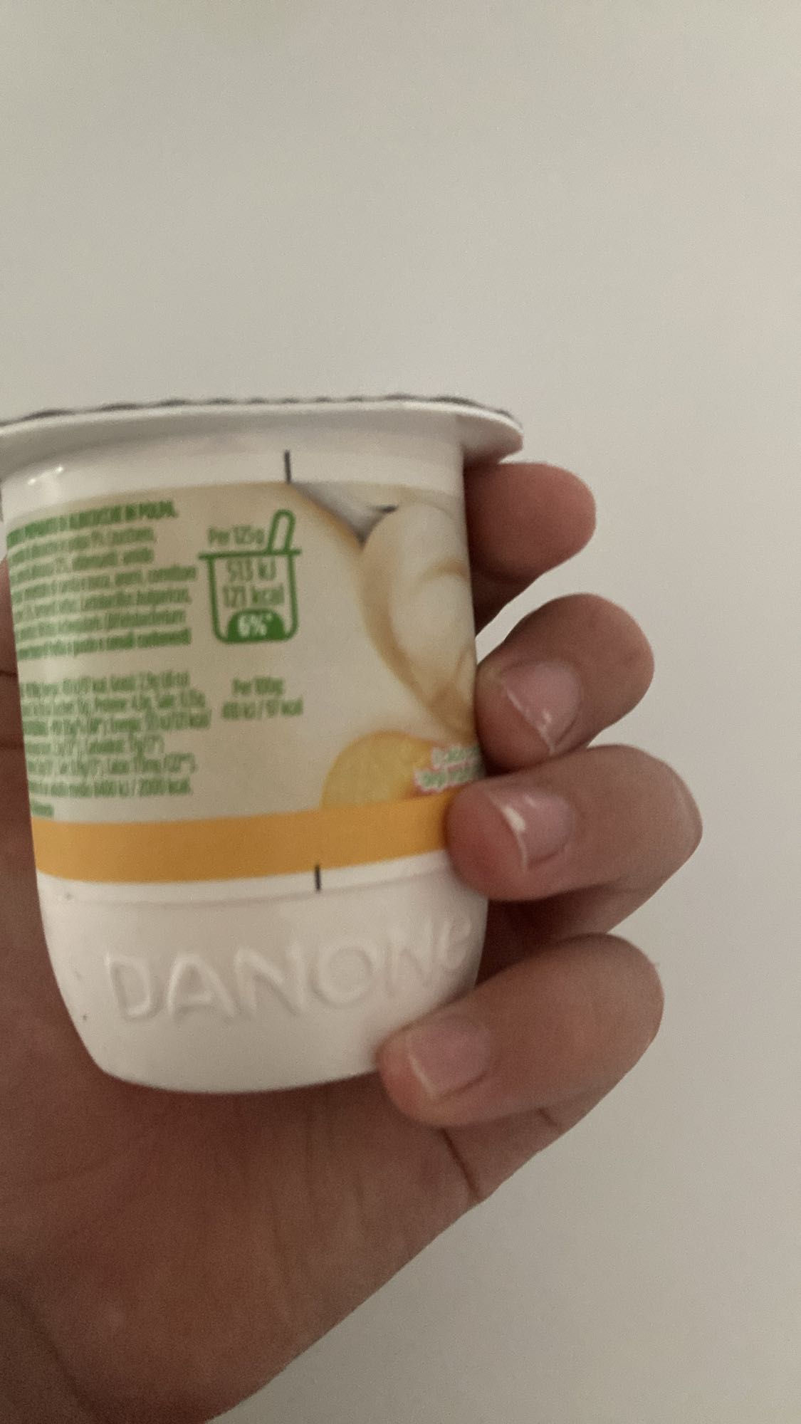 Danone peach yogurt