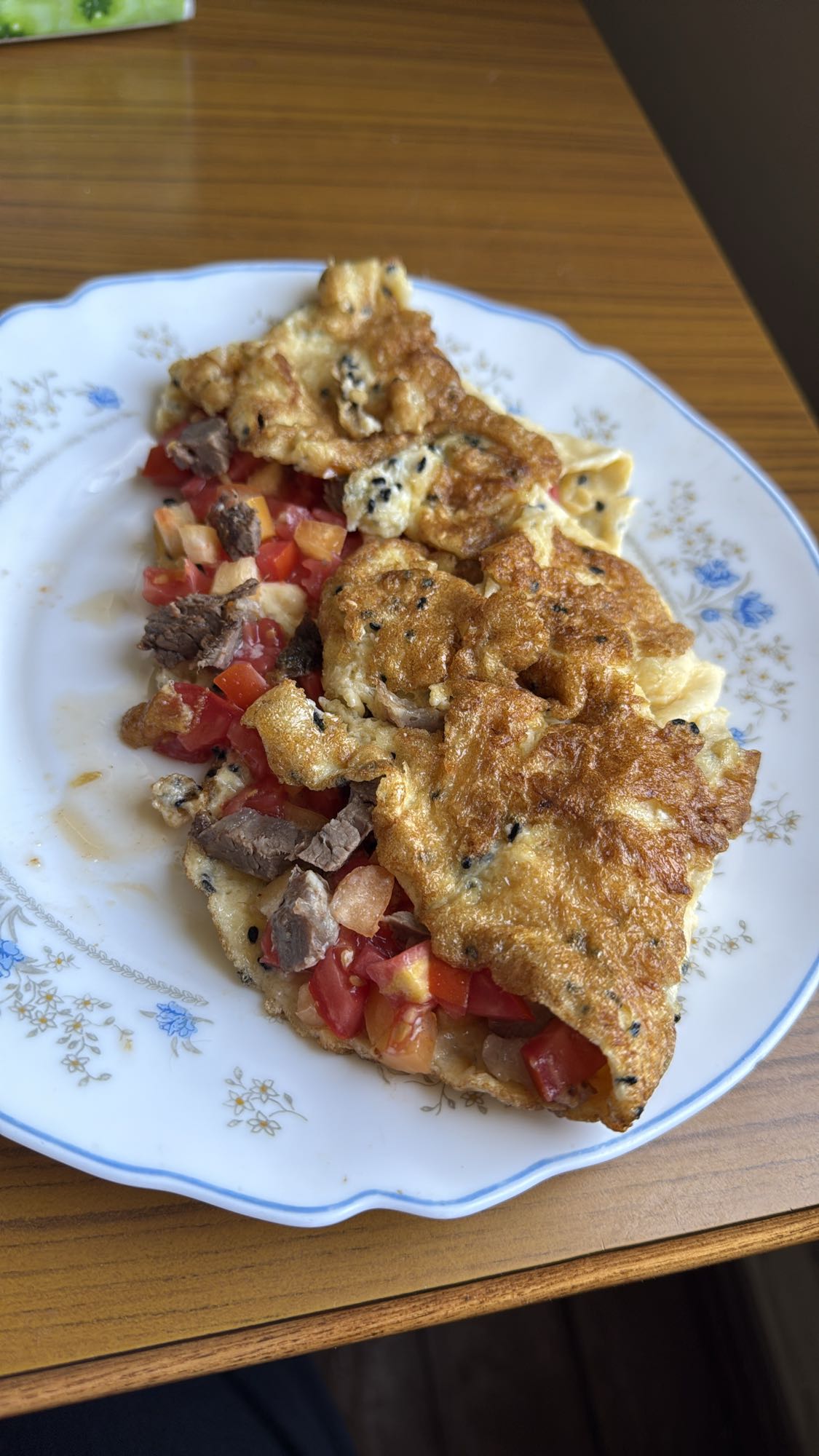 Beef Veggie Omelette
