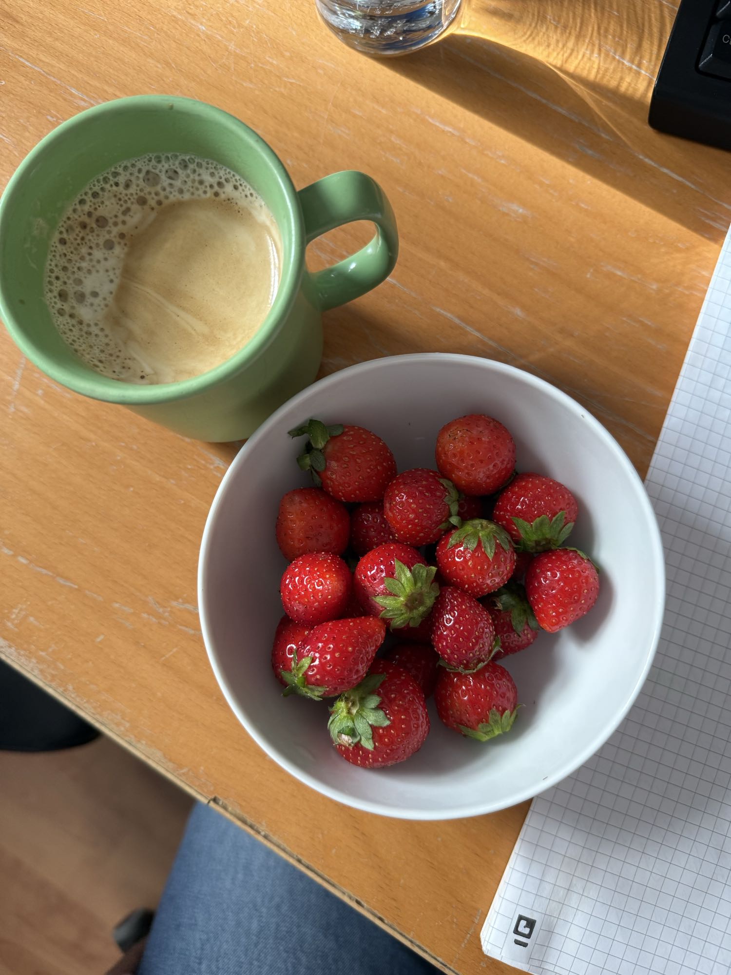 Coffee and strawberries