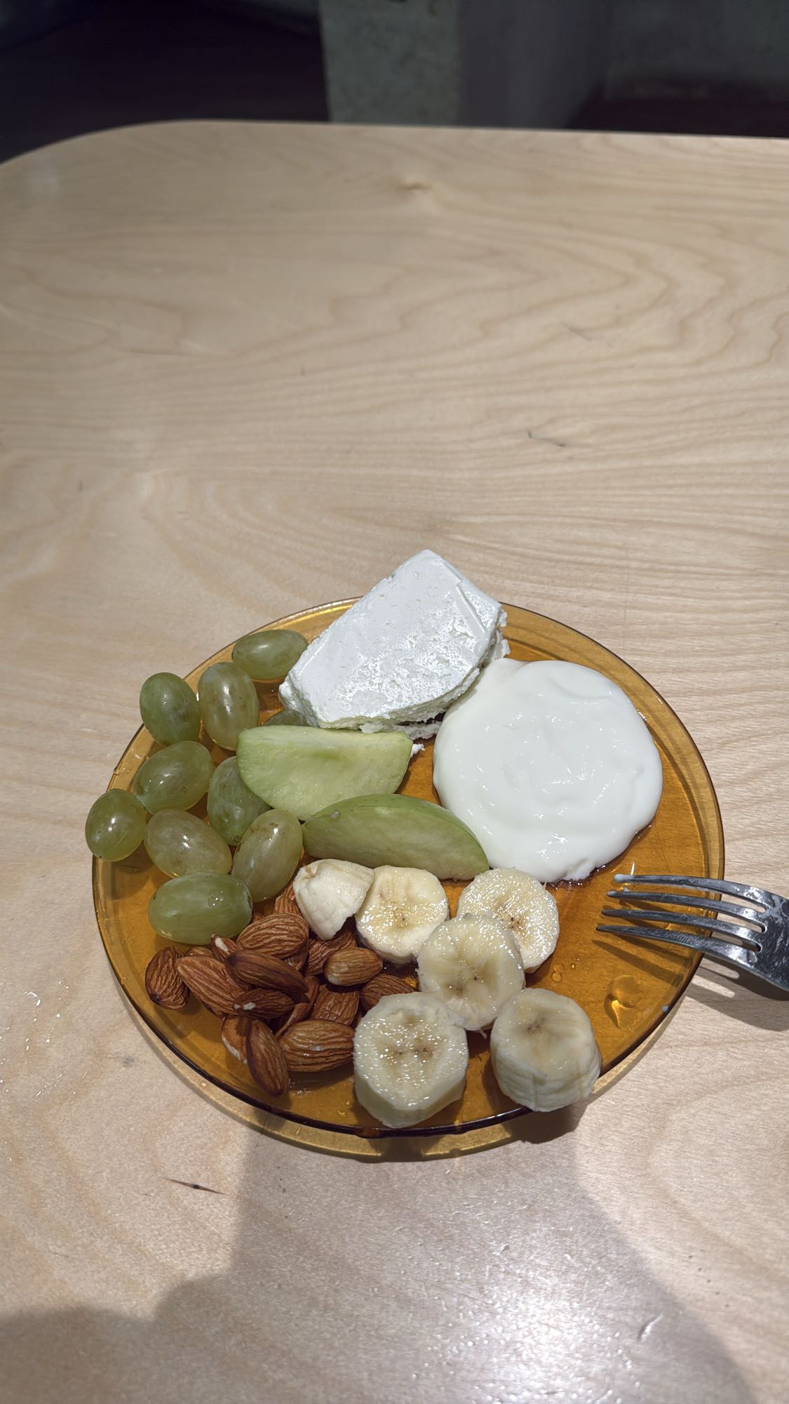 Fruit, cottage cheese, greek yogurt plate