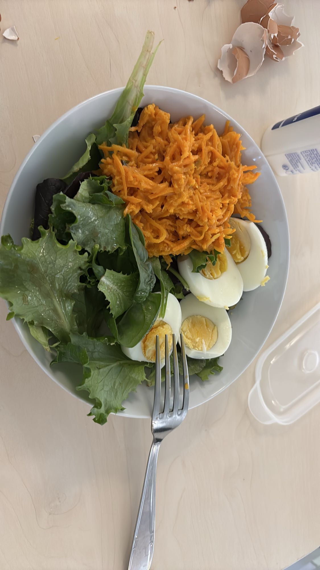 Salade œufs et carottes