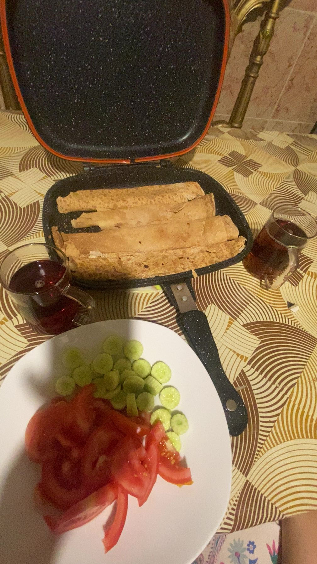 Savory crepes with veggies