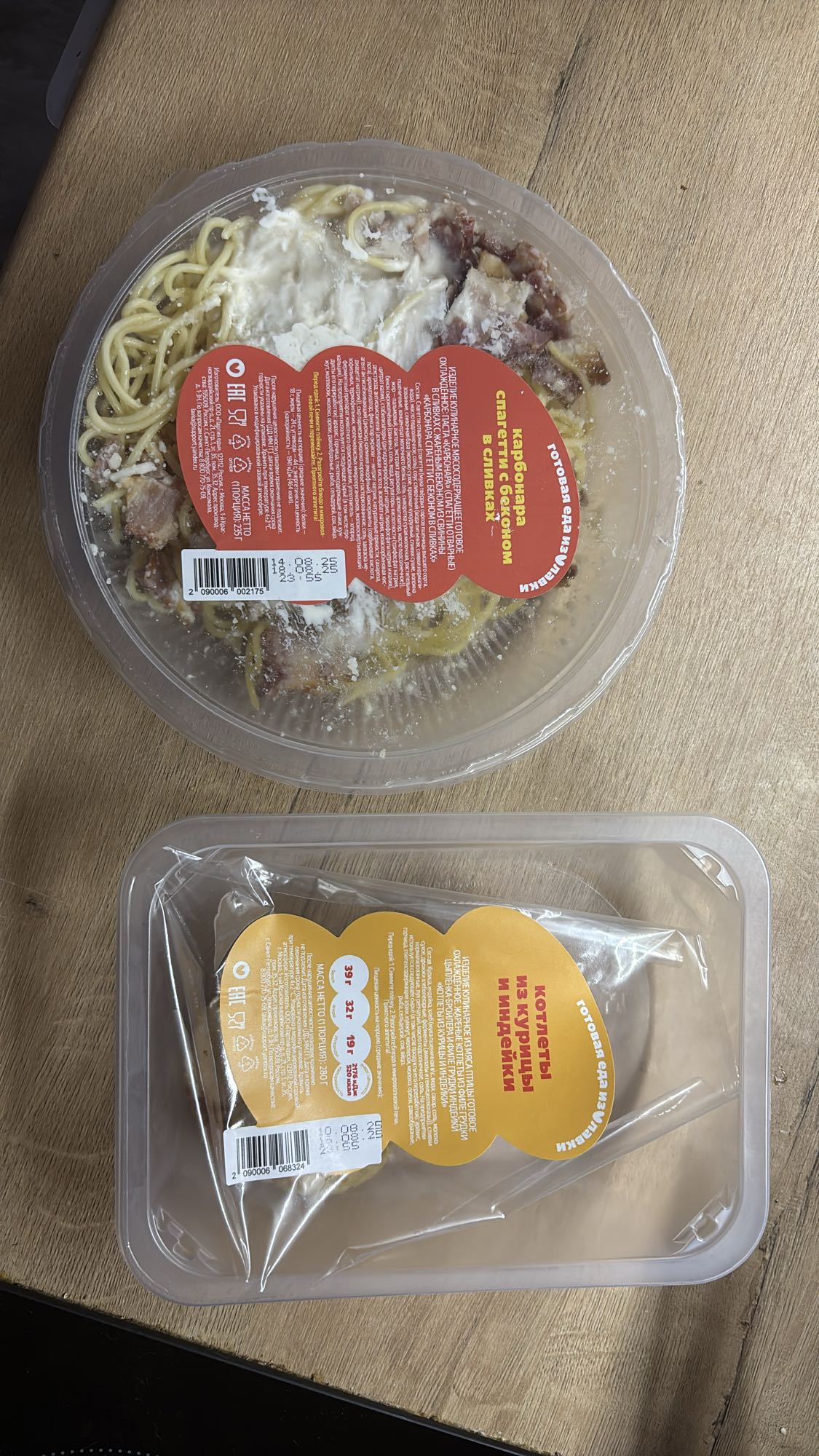 карбонара и котлеты