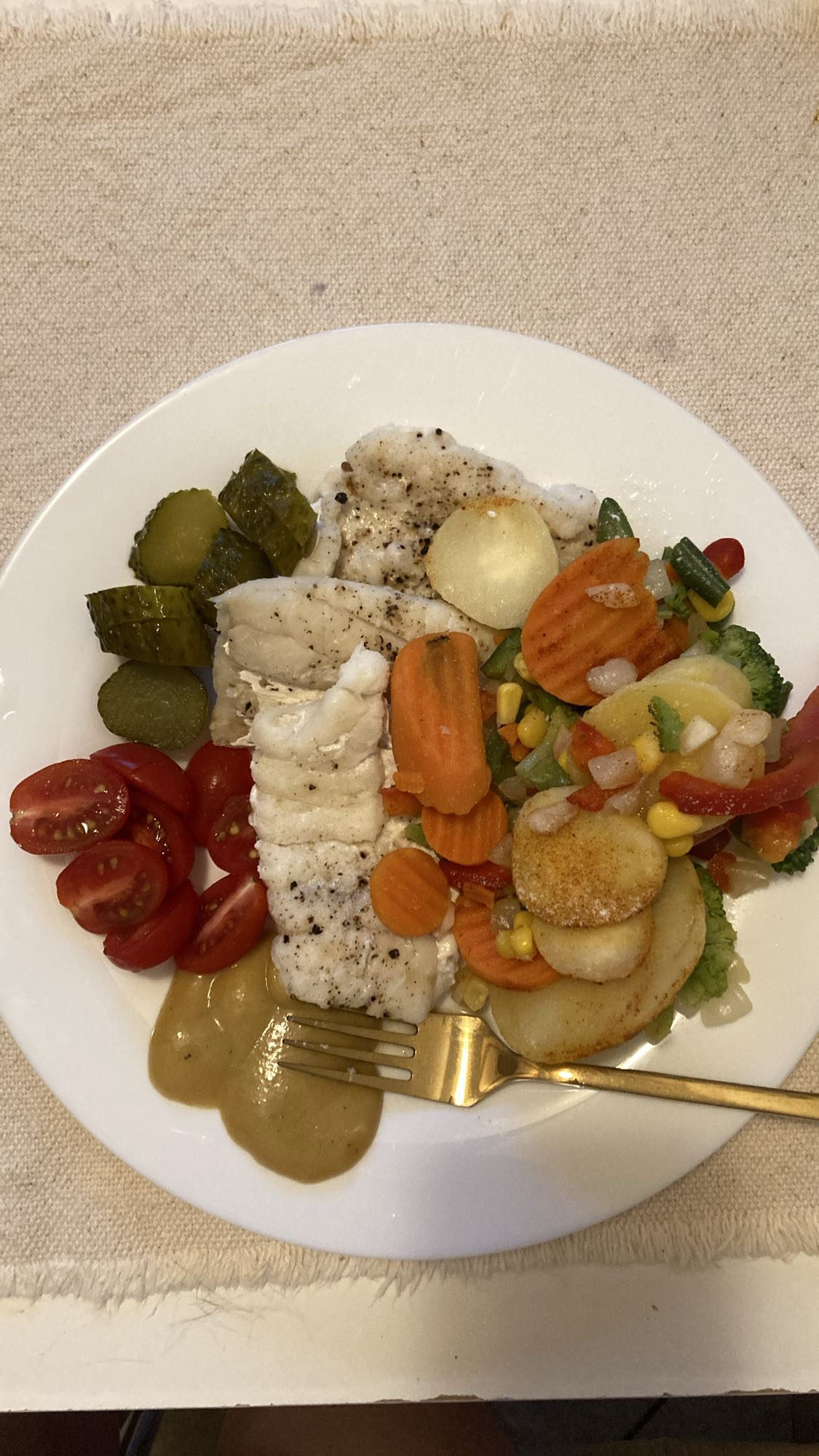 Fish with Veggies Plate